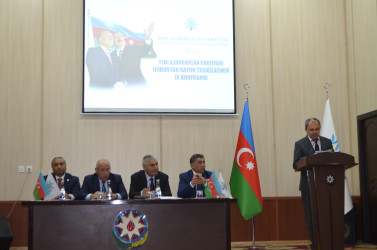Sentyabrın 18-də Yeni Azərbaycan Partiyası (YAP) Qobustan rayon təşkilatının IX konfransı keçirilib.