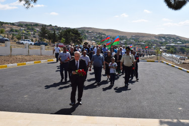 Sündü kəndində yenidən inşa edilən Şəhidlər Xiyabanının  açılışı