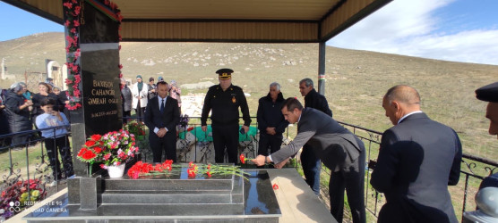 11.10.2025 - ci il tarixdə Qobustan rayonunun Nardaran kəndində şəhid Baxışov Cahangir Əmrah oğlunun il mərasimi keçirilmişdir.