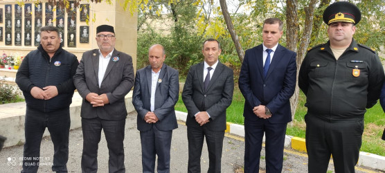 13.10.2025 - ci il tarixdə Qobustan rayonunun Sündü kəndində şəhid Qaçayev Röyal Fərman oğlunun il mərasimi keçirilmişdir.