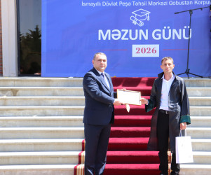   İsmayıllı Dövlət Peşə Təhsil Mərkəzinin Qobustan korpusunda 2025–2026-cı tədris ilinin başa çatması münasibətilə "Məzun Günü" keçirilib.