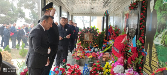 13.10.2025 - ci il tarixdə Qobustan rayonunun Sündü kəndində şəhid Qaçayev Röyal Fərman oğlunun il mərasimi keçirilmişdir.