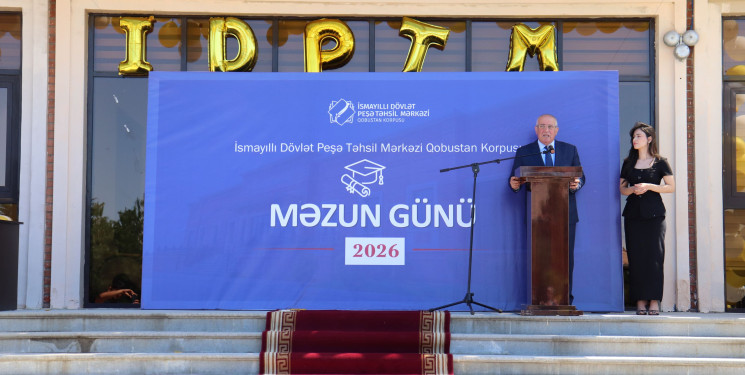   İsmayıllı Dövlət Peşə Təhsil Mərkəzinin Qobustan korpusunda 2025–2026-cı tədris ilinin başa çatması münasibətilə "Məzun Günü" keçirilib.