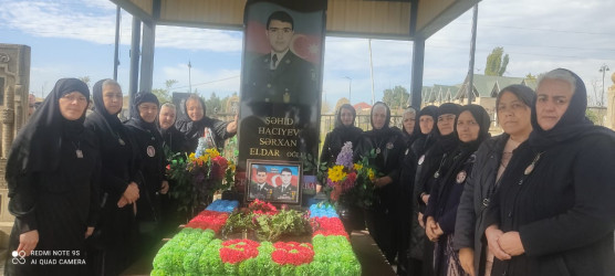 23.10.2025 - ci il tarixdə Qobustan şəhərində  Vətən Müharibəsi şəhidi Hacıyev Sərxan Eldar oğlunun il mərasimi keçirilmişdir.